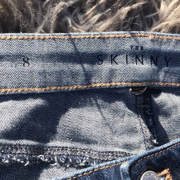 White House Black Market Distressed Sequin Jeans - Picture 5 of 8